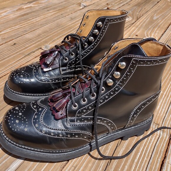 Vintage John Fluevog angels brogue boots Men's 11, Women's 12 - Picture 3 of 9